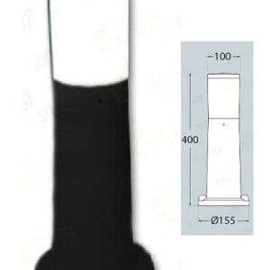 Amelia 400 Lampioncino 40cm E27 6w natura Nero
